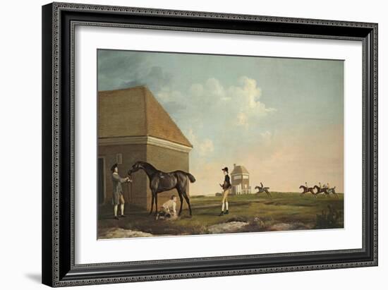 Gimcrack on Newmarket Heath with a Trainer, a Jockey and a Stable Lad-George Stubbs-Framed Giclee Print