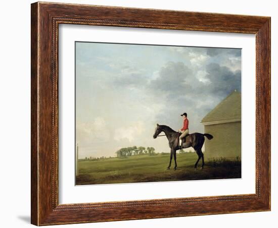 Gimcrack with John Pratt Up on Newmarket Heath, 1765-George Stubbs-Framed Giclee Print