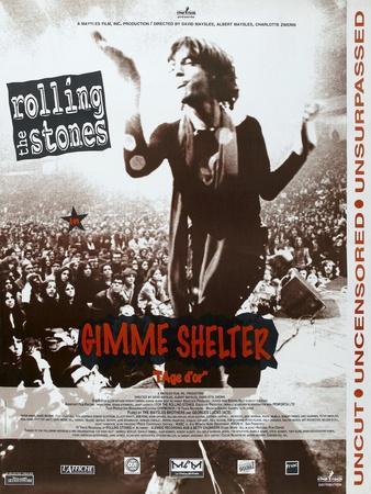 Gimme Shelter, French poster, Mick Jagger, 1970' Art Print | Art.com