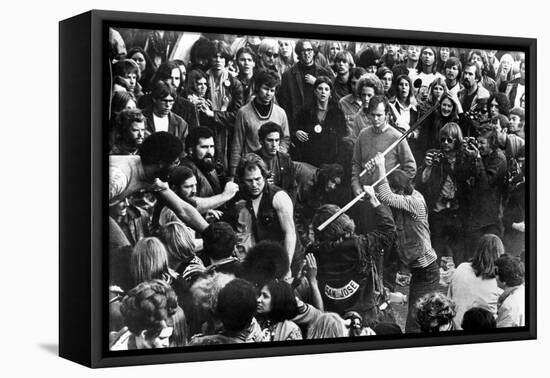 Gimme Shelter, Hell's Angels Beating an Audience Member at Altamont, 1970-null-Framed Stretched Canvas