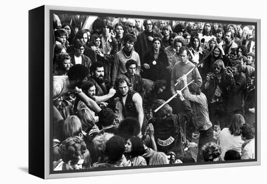 Gimme Shelter, Hell's Angels Beating an Audience Member at Altamont, 1970-null-Framed Stretched Canvas