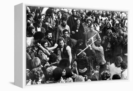 Gimme Shelter, Hell's Angels Beating an Audience Member at Altamont, 1970-null-Framed Stretched Canvas