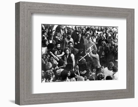 Gimme Shelter, Hell's Angels Beating an Audience Member at Altamont, 1970-null-Framed Photo