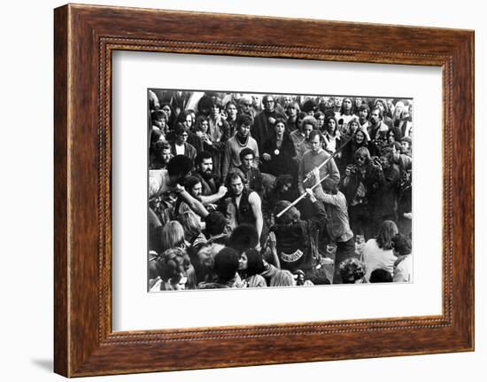 Gimme Shelter, Hell's Angels Beating an Audience Member at Altamont, 1970-null-Framed Photo