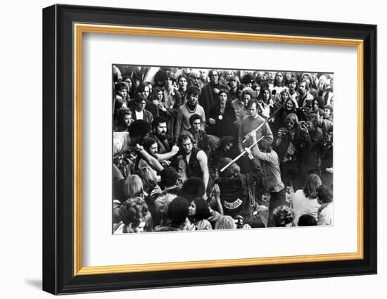 Gimme Shelter, Hell's Angels Beating an Audience Member at Altamont, 1970-null-Framed Photo