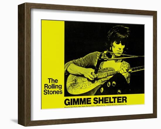 Gimme Shelter, Keith Richards, 1970-null-Framed Art Print