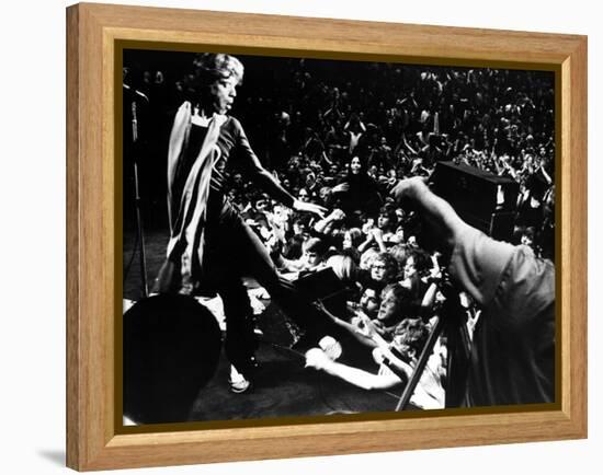 Gimme Shelter, Mick Jagger, 1970, Performing Onstage-null-Framed Stretched Canvas