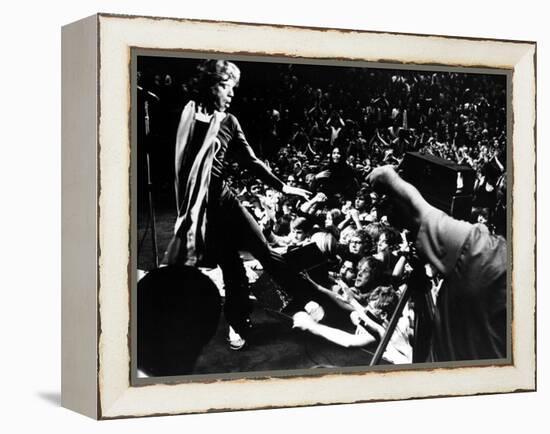 Gimme Shelter, Mick Jagger, 1970, Performing Onstage-null-Framed Stretched Canvas