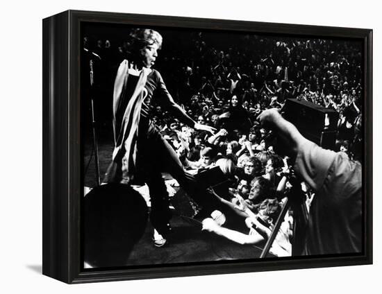 Gimme Shelter, Mick Jagger, 1970, Performing Onstage-null-Framed Stretched Canvas