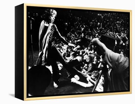 Gimme Shelter, Mick Jagger, 1970, Performing Onstage-null-Framed Stretched Canvas