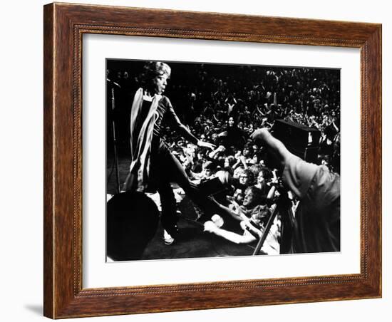 Gimme Shelter, Mick Jagger, 1970, Performing Onstage-null-Framed Photo