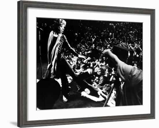 Gimme Shelter, Mick Jagger, 1970, Performing Onstage-null-Framed Photo