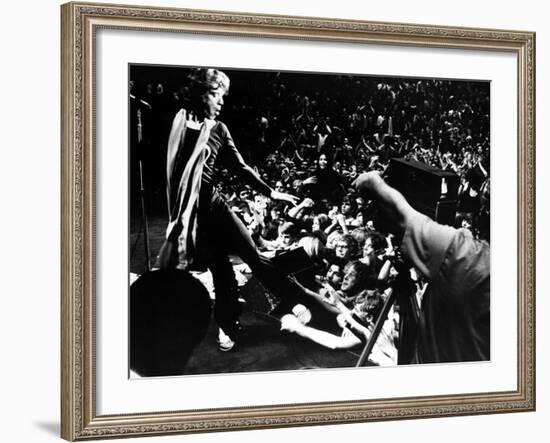 Gimme Shelter, Mick Jagger, 1970, Performing Onstage-null-Framed Photo