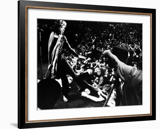 Gimme Shelter, Mick Jagger, 1970, Performing Onstage-null-Framed Photo