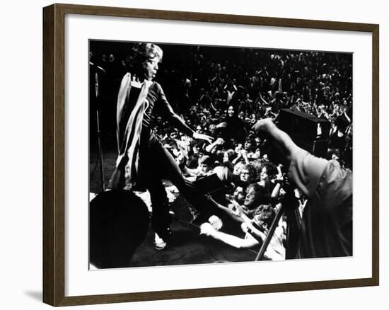 Gimme Shelter, Mick Jagger, 1970, Performing Onstage-null-Framed Photo