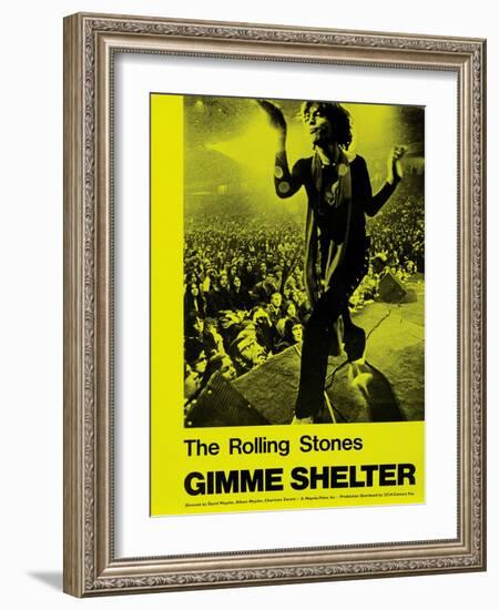 Gimme Shelter, Mick Jagger, 1970-null-Framed Art Print