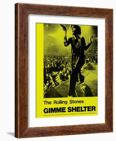 Gimme Shelter, Mick Jagger, 1970-null-Framed Art Print