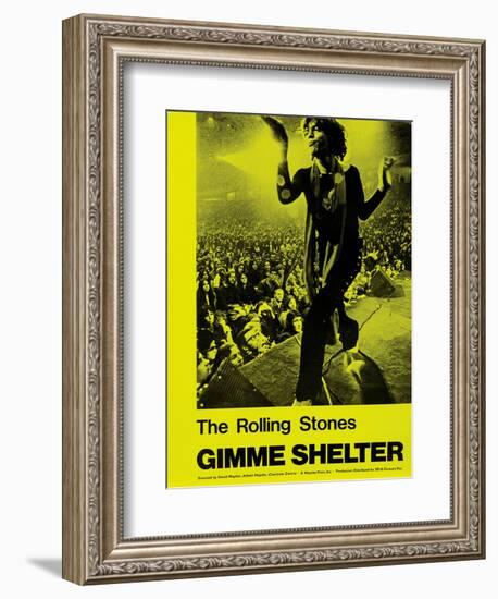 Gimme Shelter, Mick Jagger, 1970-null-Framed Premium Giclee Print