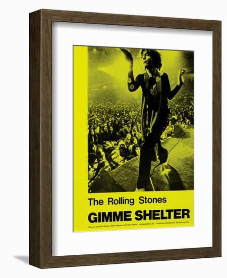 Gimme Shelter, Mick Jagger, 1970-null-Framed Premium Giclee Print