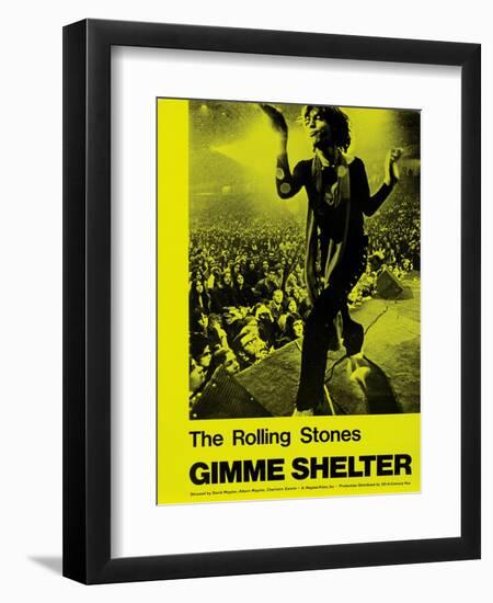 Gimme Shelter, Mick Jagger, 1970-null-Framed Premium Giclee Print
