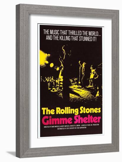 Gimme Shelter, US Poster Art, Mick Jagger, Keith Richards, (AKA the Rolling Stones), 1970-null-Framed Premium Giclee Print