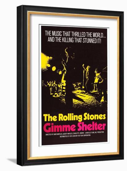 Gimme Shelter, US Poster Art, Mick Jagger, Keith Richards, (AKA the Rolling Stones), 1970-null-Framed Premium Giclee Print