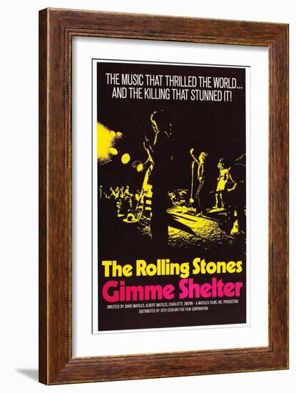 Gimme Shelter, US Poster Art, Mick Jagger, Keith Richards, (AKA the Rolling Stones), 1970-null-Framed Art Print