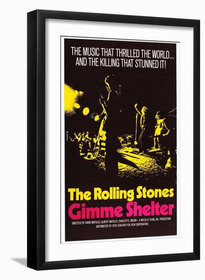 Gimme Shelter, US Poster Art, Mick Jagger, Keith Richards, (AKA the Rolling Stones), 1970-null-Framed Art Print