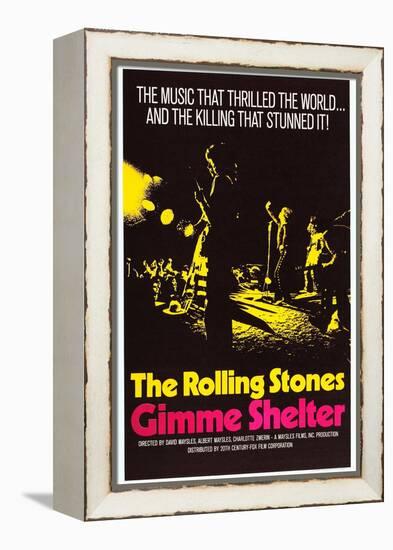 Gimme Shelter, US Poster Art, Mick Jagger, Keith Richards, (AKA the Rolling Stones), 1970-null-Framed Stretched Canvas