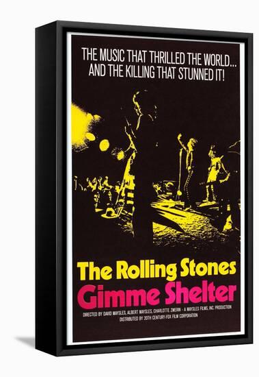 Gimme Shelter, US Poster Art, Mick Jagger, Keith Richards, (AKA the Rolling Stones), 1970-null-Framed Stretched Canvas