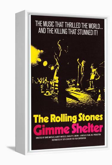 Gimme Shelter, US Poster Art, Mick Jagger, Keith Richards, (AKA the Rolling Stones), 1970-null-Framed Stretched Canvas