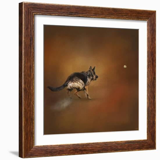 Gimme That Ball German Shepherd-Jai Johnson-Framed Giclee Print