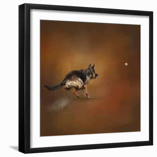 Gimme That Ball German Shepherd-Jai Johnson-Framed Giclee Print