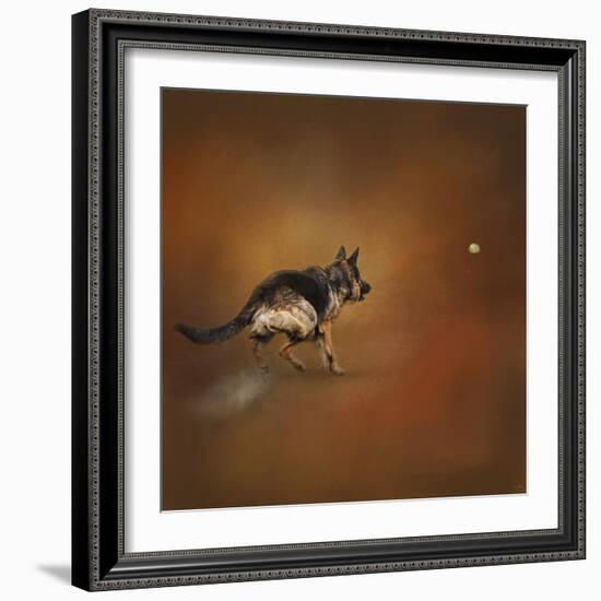 Gimme That Ball German Shepherd-Jai Johnson-Framed Giclee Print