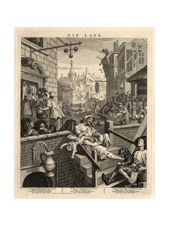Gin Lane Beer Street And Gin Lane 1751 Giclee Print William Hogarth Art Com