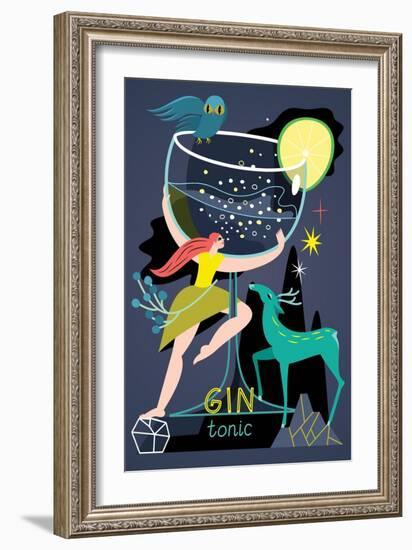 Gin Tonic, 2017-Yuliya Drobova-Framed Giclee Print