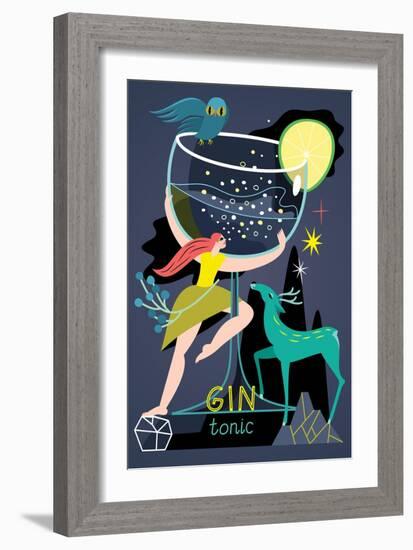 Gin Tonic, 2017-Yuliya Drobova-Framed Giclee Print