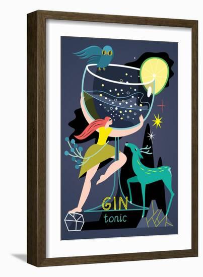 Gin Tonic, 2017-Yuliya Drobova-Framed Giclee Print