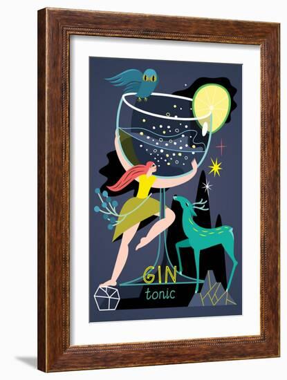 Gin Tonic, 2017-Yuliya Drobova-Framed Giclee Print