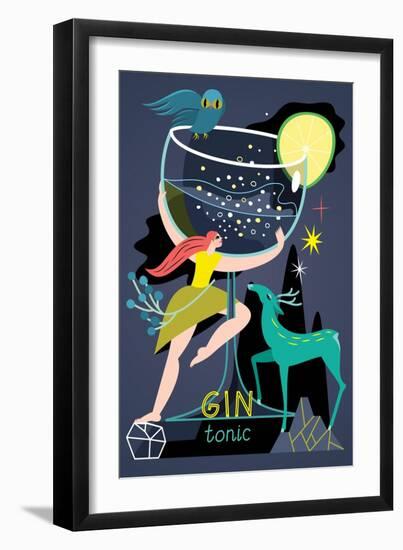 Gin Tonic, 2017-Yuliya Drobova-Framed Giclee Print