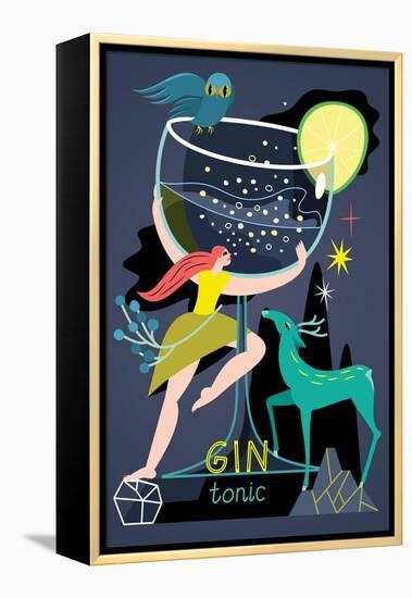 Gin Tonic, 2017-Yuliya Drobova-Framed Premier Image Canvas