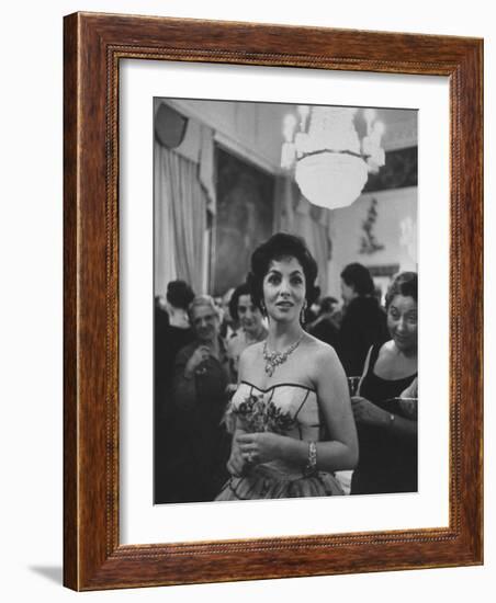 Gina Lollobrigida During Her Visit-Ed Clark-Framed Photographic Print