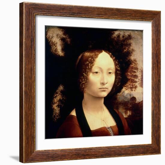 Ginevra de Benci, 1480-Leonardo da Vinci-Framed Giclee Print