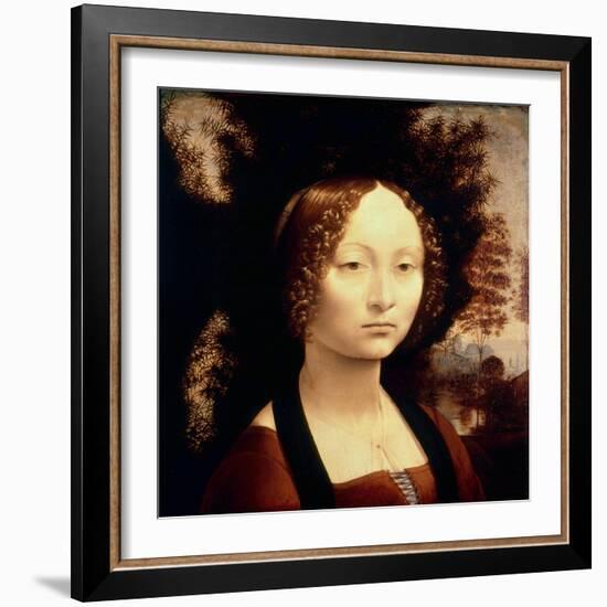 Ginevra de Benci, 1480-Leonardo da Vinci-Framed Giclee Print