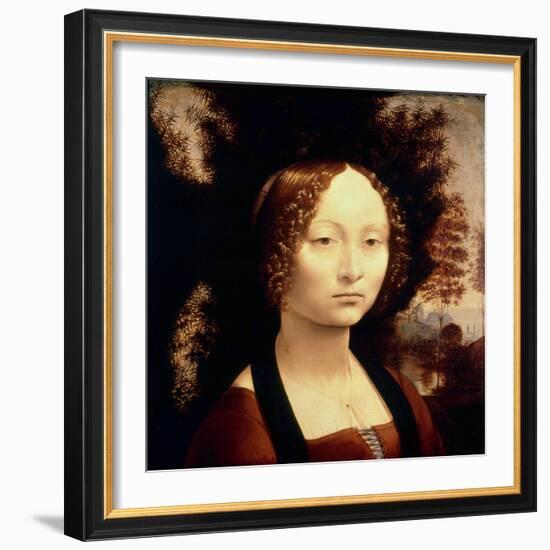 Ginevra de Benci, 1480-Leonardo da Vinci-Framed Giclee Print