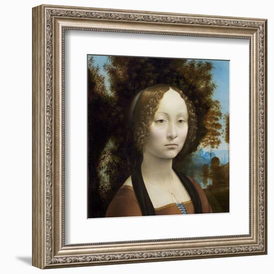 Ginevra de’ Benci, c. 1474-1478-Leonardo Da Vinci-Framed Art Print