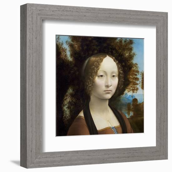 Ginevra de’ Benci, c. 1474-1478-Leonardo Da Vinci-Framed Art Print