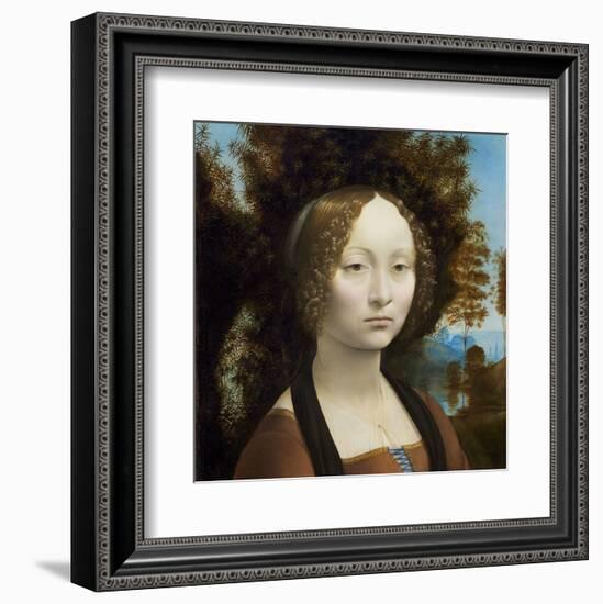 Ginevra de’ Benci, c. 1474-1478-Leonardo Da Vinci-Framed Art Print