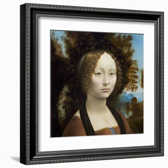 Ginevra de’ Benci, c. 1474-1478-Leonardo Da Vinci-Framed Giclee Print