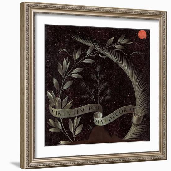 Ginevra De' Benci (Verso Inscribed Wreath)-Leonardo da Vinci-Framed Giclee Print